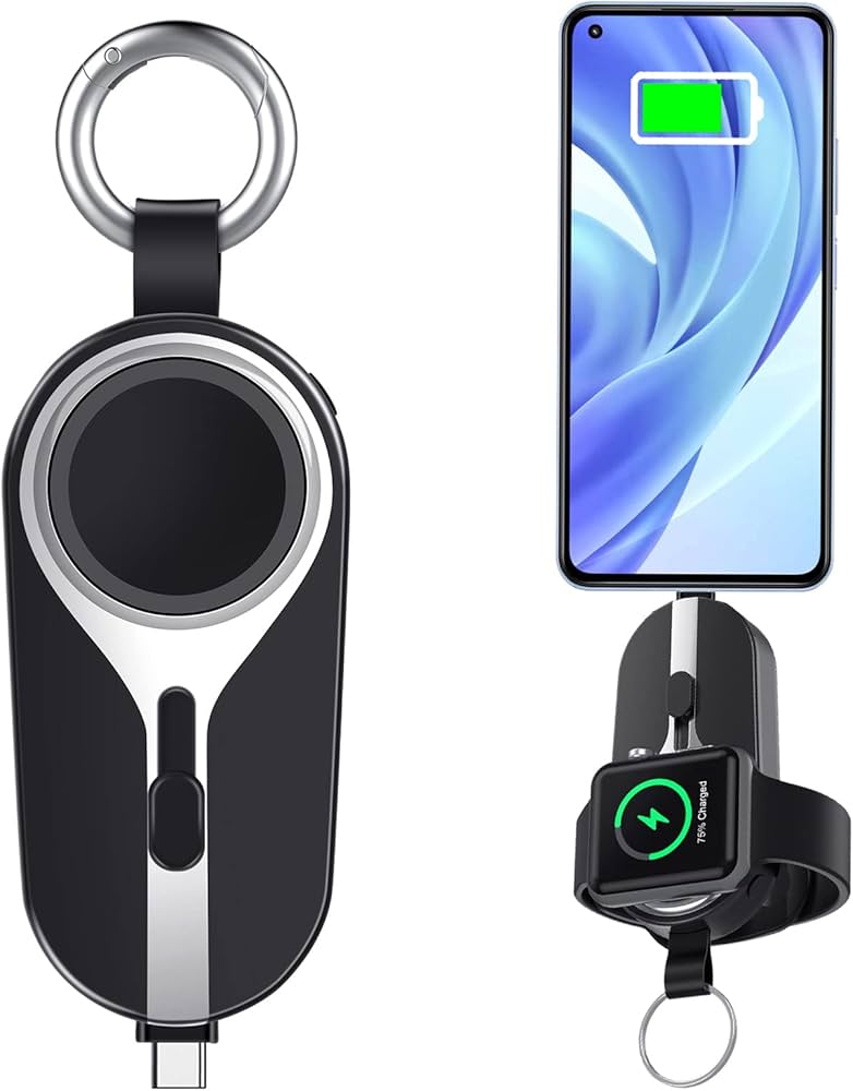 2-in-1 Keychain Power Bank - Portable Emergency Charger with Dual Connectors