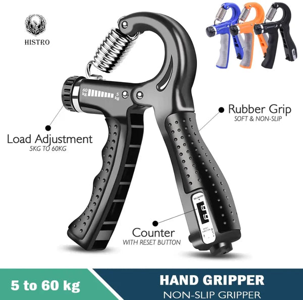Hand Gripper - Adjustable Resistance Strength Trainer (10-60kg)