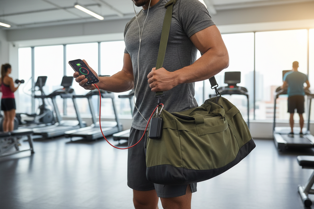 Keychain Power Bank in Use